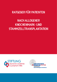 Titelbild der Broschüre "Ratgeber für Patienten nach allogener Knochenmark- und Stammzelltransplantation"