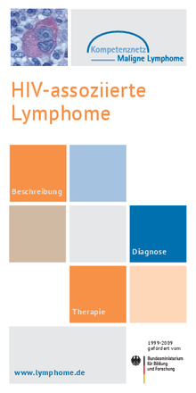 Titelbild des Flyers "HIV-assoziierte Lymphome"