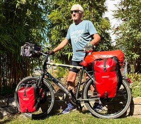 Manfred Grimme im "Carretera Austral"-Trikot