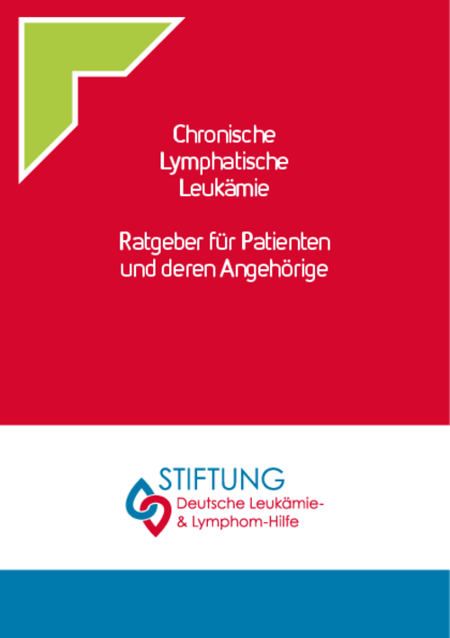 Titelbild der Broschüre "Chronische Lymphatische Leukämie (CLL) - Ratgeber für Patienten und deren Angehörige"