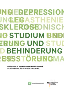Titelbild der Broschüre "Studium und Behinderung"