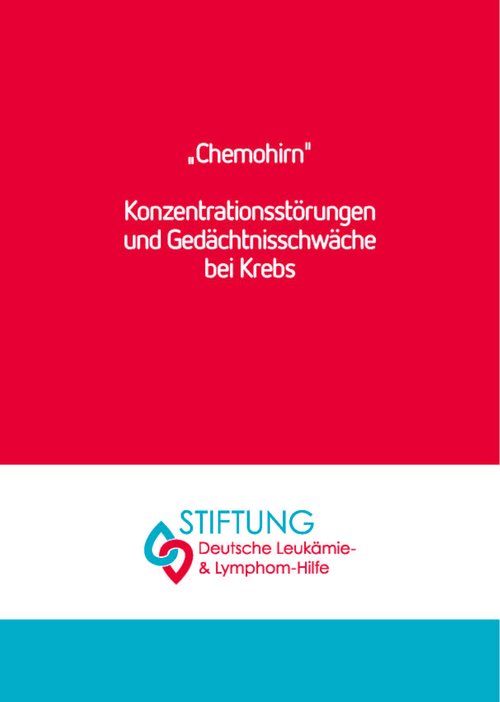 Titelbild der DLH-Broschüre ""Chemohirn" - Konzentrationsstörungen und Gedächtnisschwäche bei Krebs"