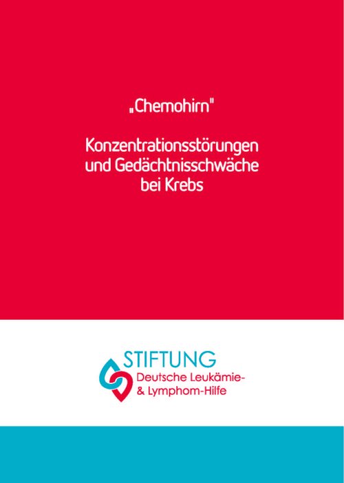 Titelbild der DLH-Broschüre ""Chemohirn" - Konzentrationsstörungen und Gedächtnisschwäche bei Krebs"