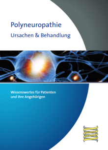 Titelbild der Broschüre "Polyneuropathie - Ursache & Behandlung"