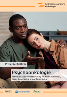 Titelbild der Broschüre "Psychoonkologie - Psychosoziale Unterstützung für Krebspatienten, deren Angehörige und Zugehörige"