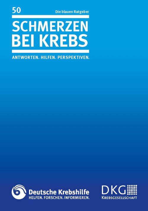 Titelbild der Broschüre "Schmerzen bei Krebs"