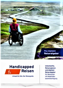 Titelbild des Buches "Handicapped-Reisen. Unterkünfte, Reiseregionen und digitaler Reiseratgeber für Menschen mit Mobilitätsbeeinträchtigung"