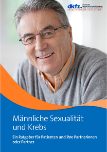 Titelbild der Broschüre "Männliche Sexualität und Krebs - Ein Ratgeber für Patienten und ihre Partnerinnen oder Partner"