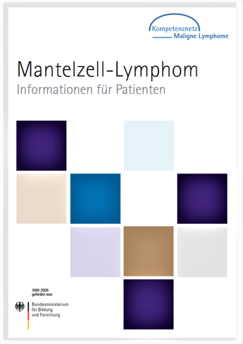 Titelbild der Broschüre "Mantelzell-Lymphom. Informationen für Patienten und Angehörige"