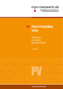 Titelbild der Broschüre "Polycythaemia vera (PV) - Antworten auf häufig gestellte Fragen"